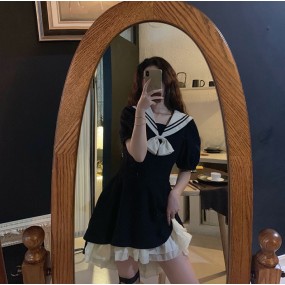 Sailor Dress Supplier - Lolita Navy Style Waist