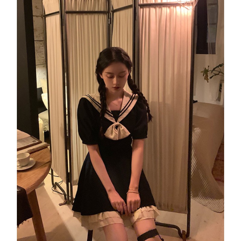 Sailor Dress Supplier - Lolita Navy Style Waist