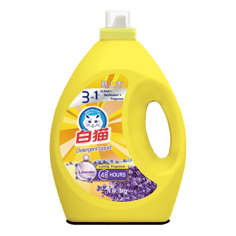 OEM Universal Washing Detergent Liquid 3kg New Formula Concentrated Lavender Laundry Detergent