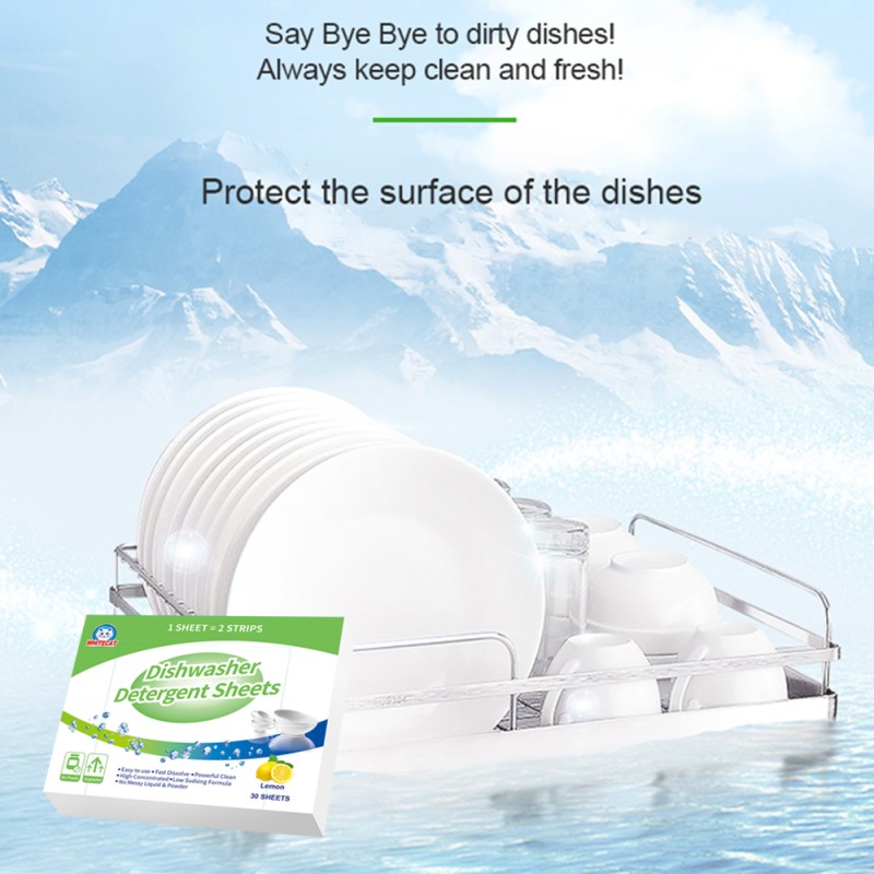 Kitchen Cleaning Dishwasher Detergent Sheet Dish Washing Sheets