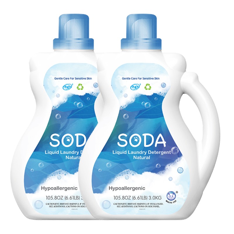 Antibacterial Liquid Laundry Detergent Cleansing Power Natural Weak Alkaline Formula Soda Laundry Liquid Detergent