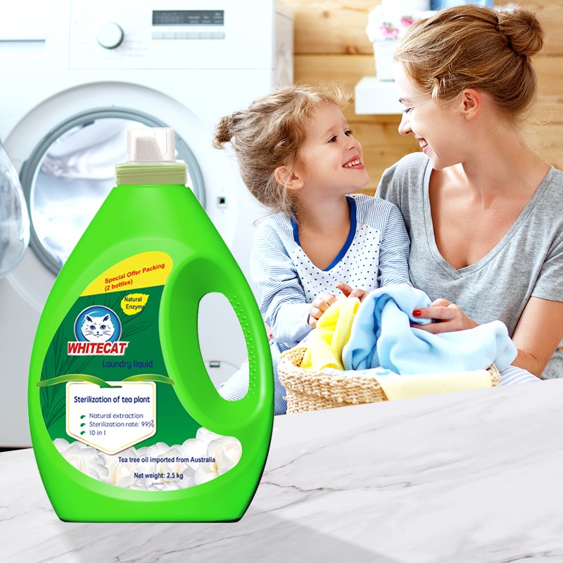 Whitecat OEM Full Effect Stain Removal Tea Tree Laundry Washing Detergent Liquid for Washing Hand
