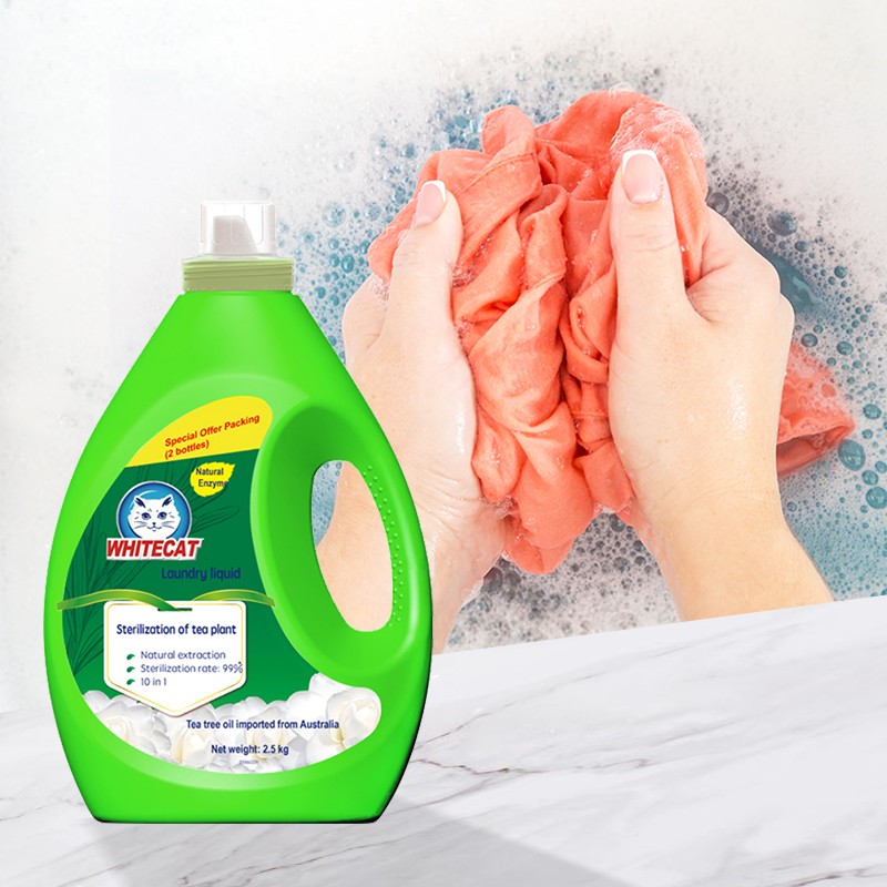 Whitecat OEM Full Effect Stain Removal Tea Tree Laundry Washing Detergent Liquid for Washing Hand