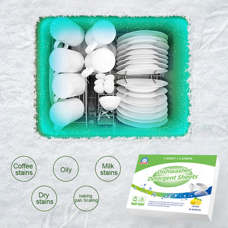 Kitchen Cleaning Dishwasher Detergent Sheet Dish Washing Sheets