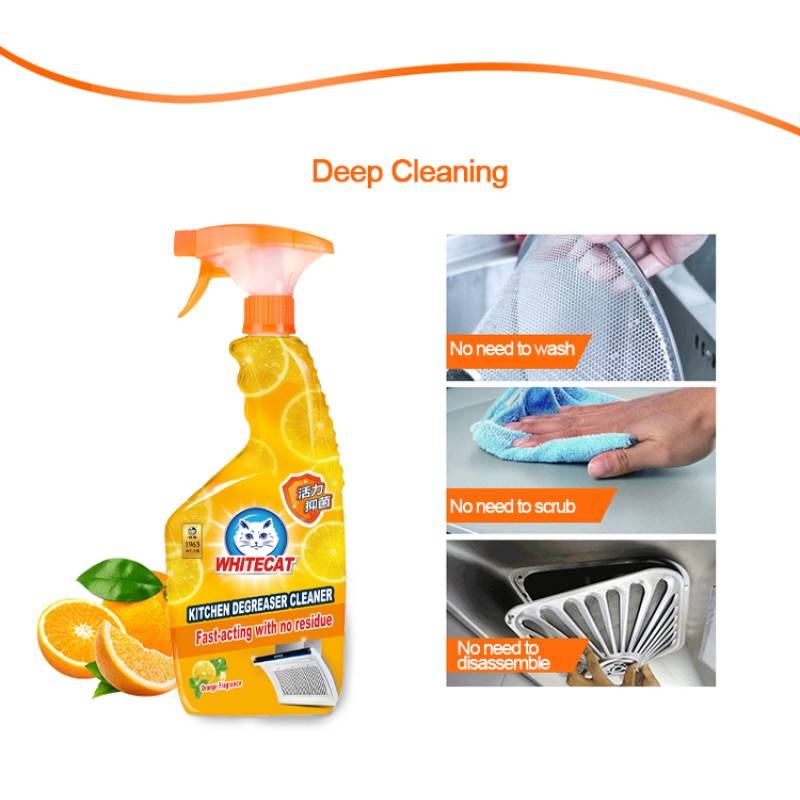 OEM Household Kitchen Cleaning Detergent Oven Microwave Waterless Stain Removal Cleaner Spray