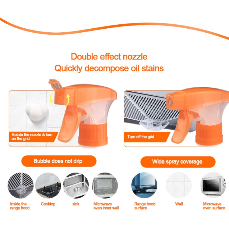 Multifunctional Foam Household Oil Stain Removing Cleaning Detergent Kitchen Cleaner Spray