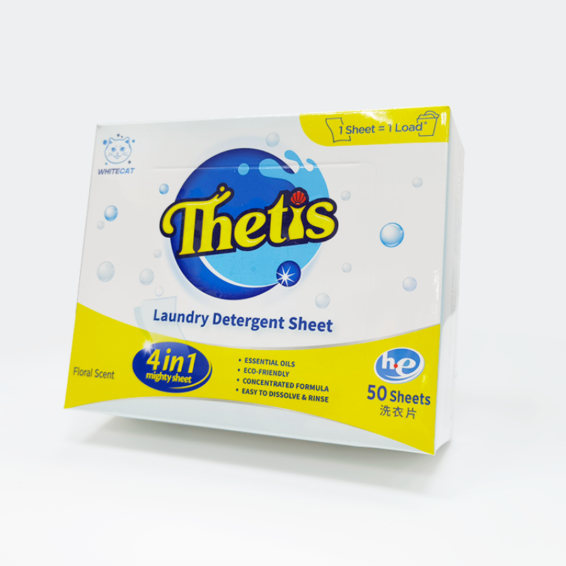 Eco-friendly Biodegradable Cloth Washing Powder Paper Portable Detergent Laundry Sheets