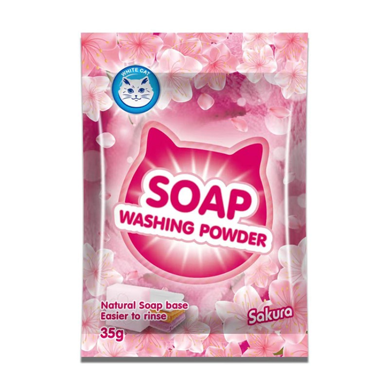 35G Laundry Powder Rich Foam Ultra Cheap Washing Laundry Biodegradable Clean Organic Detergent Soap Powder
