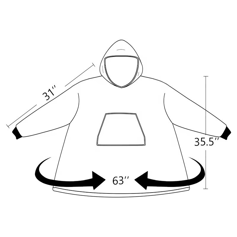 Adult Hoodie Blanket Manufacturer - Super Warm Sherpa