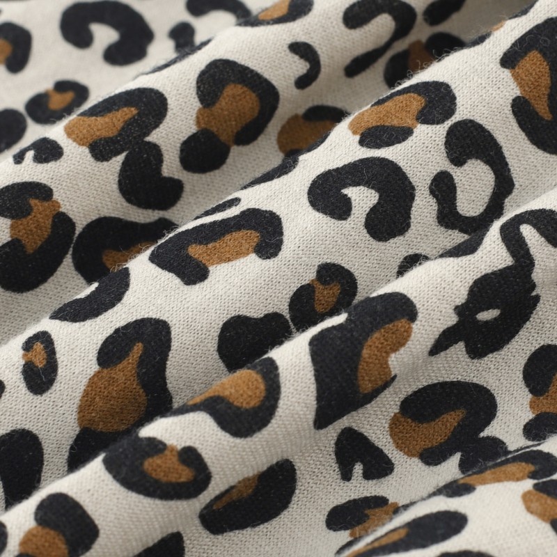 Baby Romper Factory - Cute Leopard Print Merino