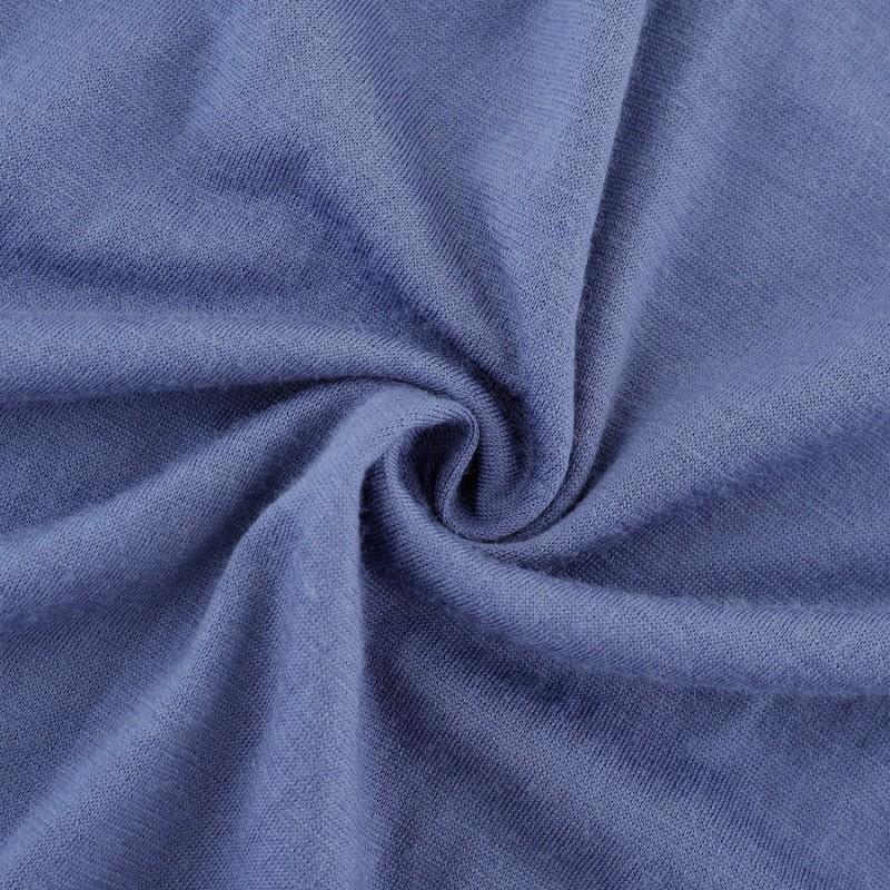 V-Neck T-Shirt Factory - Mens Merino Wool Blue