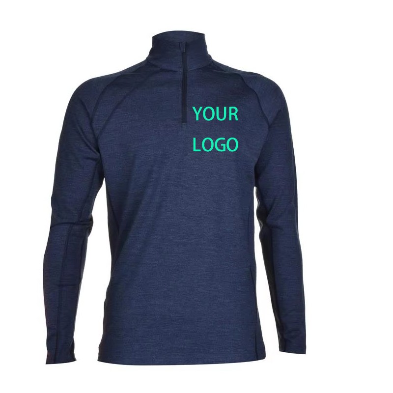 Long Sleeve T-shirt Supplier - 100% Merino High Neck