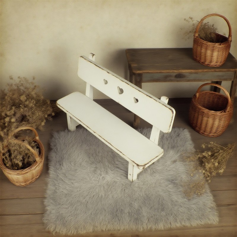 Rabbit Bench Factory - Mini White Heart Cutout