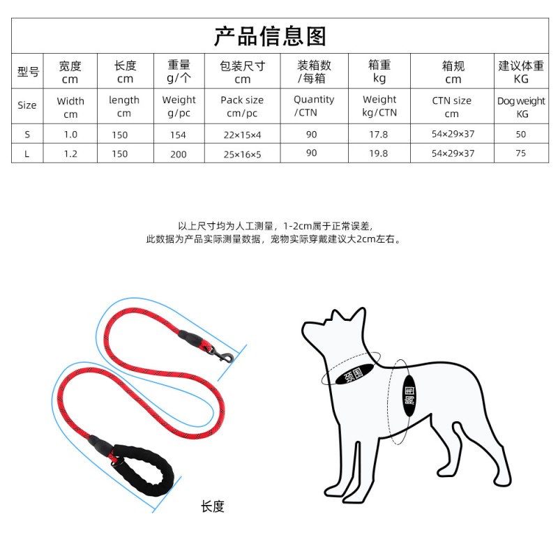 Dog Leash Factory - Nylon D-Ring Walking