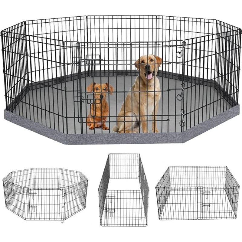 Exercise Pen Manufacturer - 8-Panel Foldable Metal