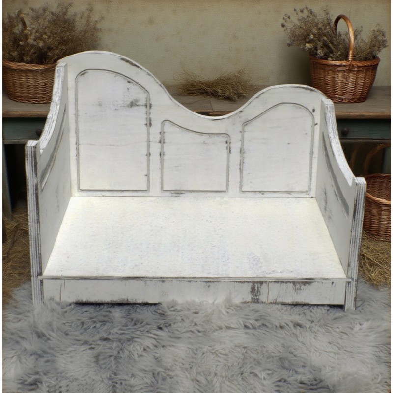 Wooden Pet Bed Supplier - Distressed White Small Animal