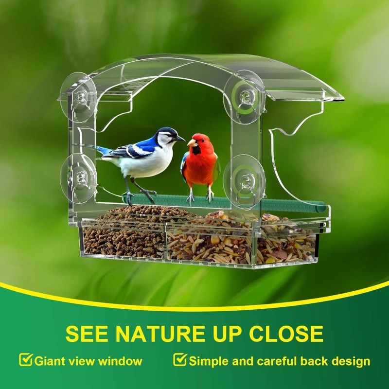 Bird Feeder Manufacturer - Clear Acrylic Detachable