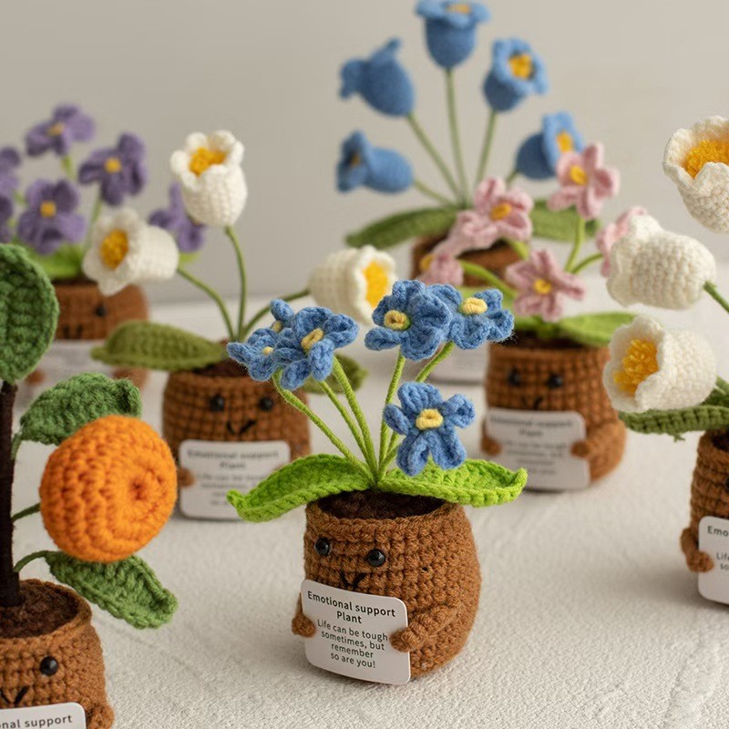 Crochet Kit Manufacturer - OEM Potted Flower Knit Set