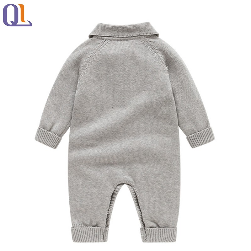 Knitted Romper Manufacturer - Solid Long Sleeve