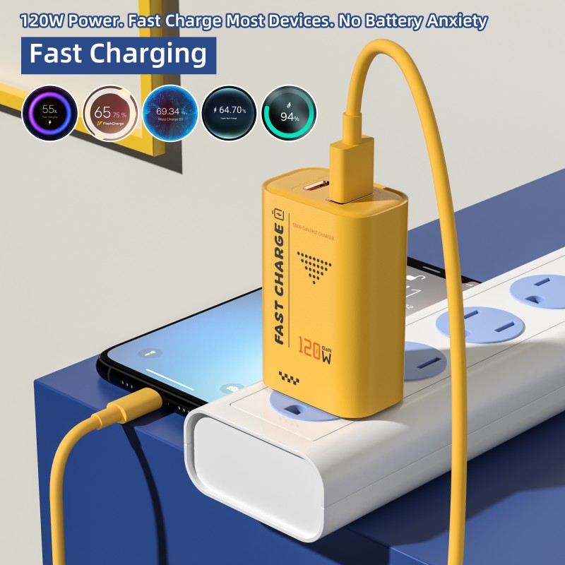 Wall Charger Factory - Custom 120W 2-Port Fast Charger