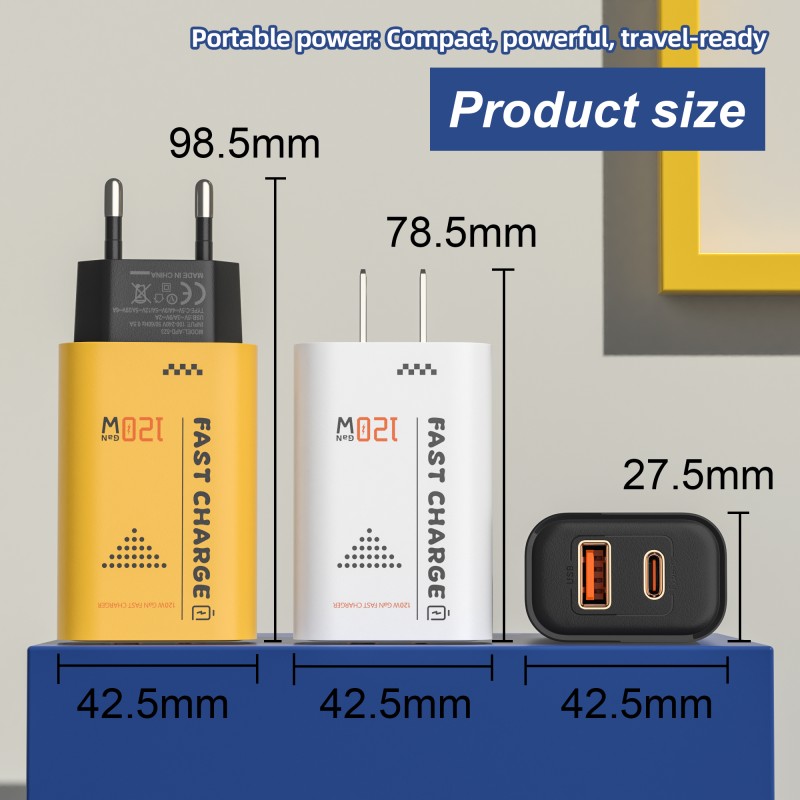 Wall Charger Factory - Custom 120W 2-Port Fast Charger