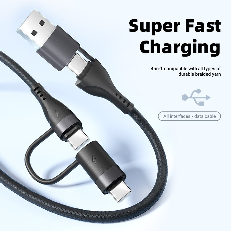 Data Cable Factory - Custom 4 in 1 Data Cable 66W