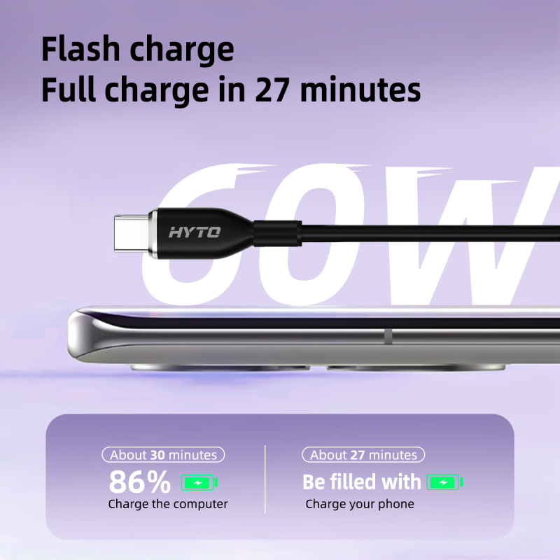 Data Cable Factory - Custom 60W Super Fast Charging Cable