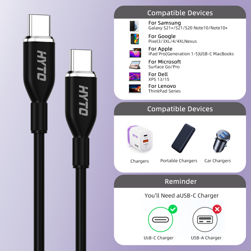 Data Cable Manufacturer - OEM PD 60W USB C Cable