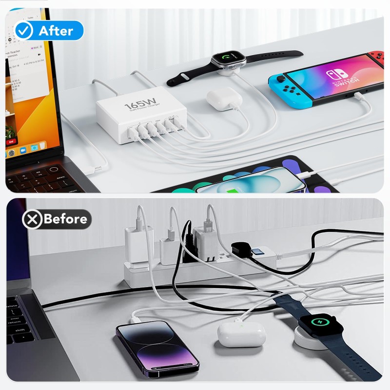 Wall Charger Manufacturer - OEM 165W USB C Charging Hub