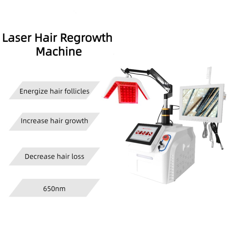 SNKOO Home/Salon Use Beauty Equipment Vertical Scalp Analyzer with Red Light Therapy Laser Machine for Hair Regrowth and Growth