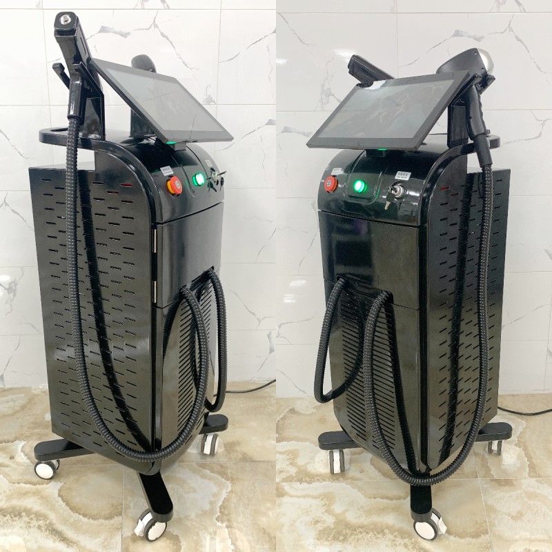 2025 New CE 720W ND YAG+DIODE Laser Two Handles Titanium Laser Carbon Laser Peel Hair Removal Tattoo Removal Machine