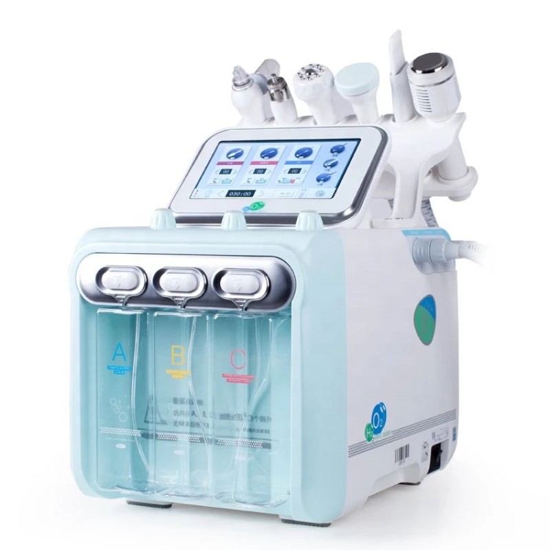 6/7/8  in 1 Korea Aqua Peeling Machine  Oxyge Facial Diamond Dermabrasion Machine H2o2 Oxyge Facials Machine