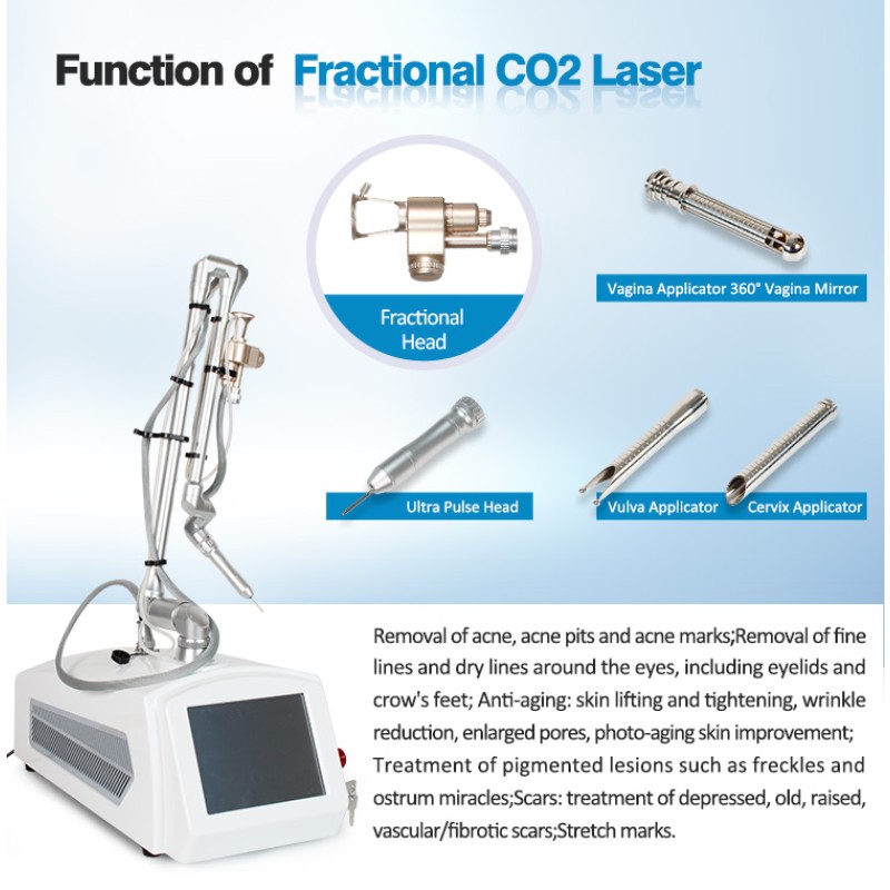 2025 Portable Co2 Fractional Laser  Equipment Wrinkle Stretch Mark Removal Vaginal Tightening Machine