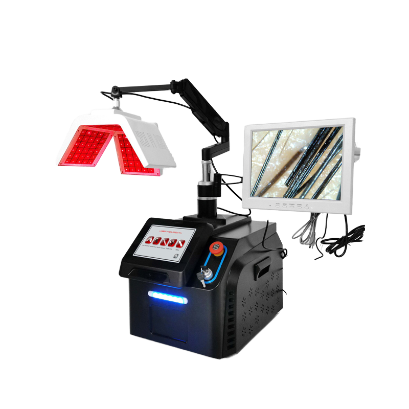 Portable Hair Growth Therapy Restoration Machine Hair Growth  Massage Machine with Hair Analyzer for Salon