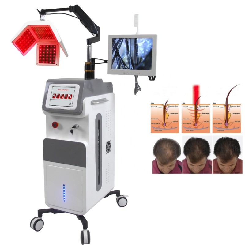 5 1 Scalp Treatment Massager Hair Follicle Detection Physiotherapy Machine for Anti-Hair Loss Hair Growth Care US Plug Head