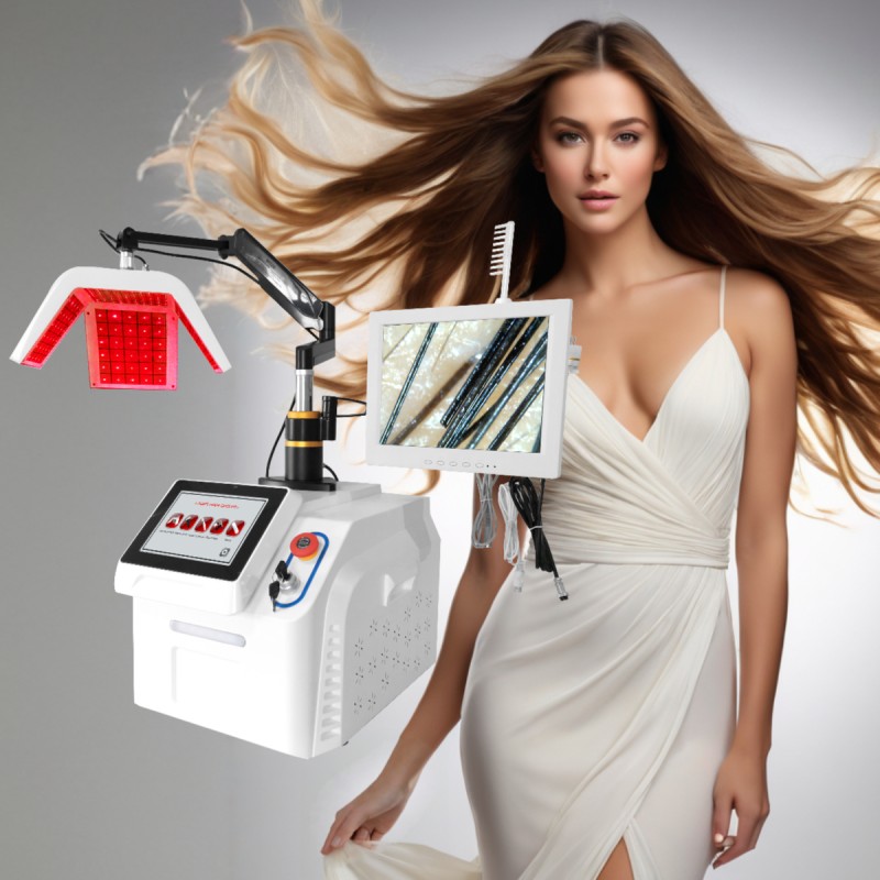 SNKOO Home/Salon Use Beauty Equipment Vertical Scalp Analyzer with Red Light Therapy Laser Machine for Hair Regrowth and Growth