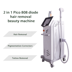300W Diode Laser 808nm Hair Removal Diode Laser and Pico 2 In1 Tech 2025 Picosecond Laser Tattoo Removal Machine