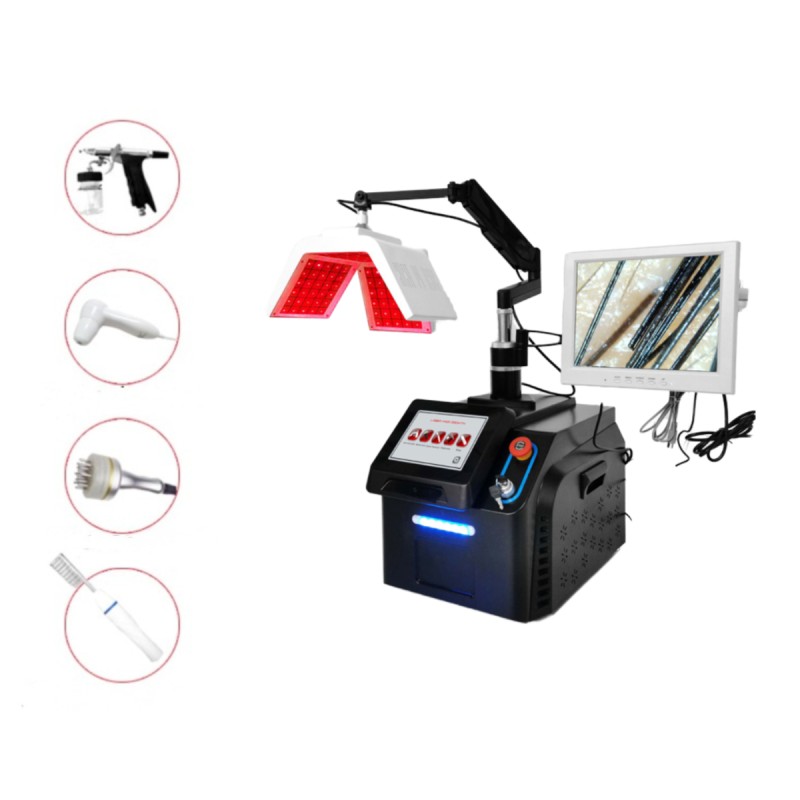 Portable Hair Growth Therapy Restoration Machine Hair Growth  Massage Machine with Hair Analyzer for Salon