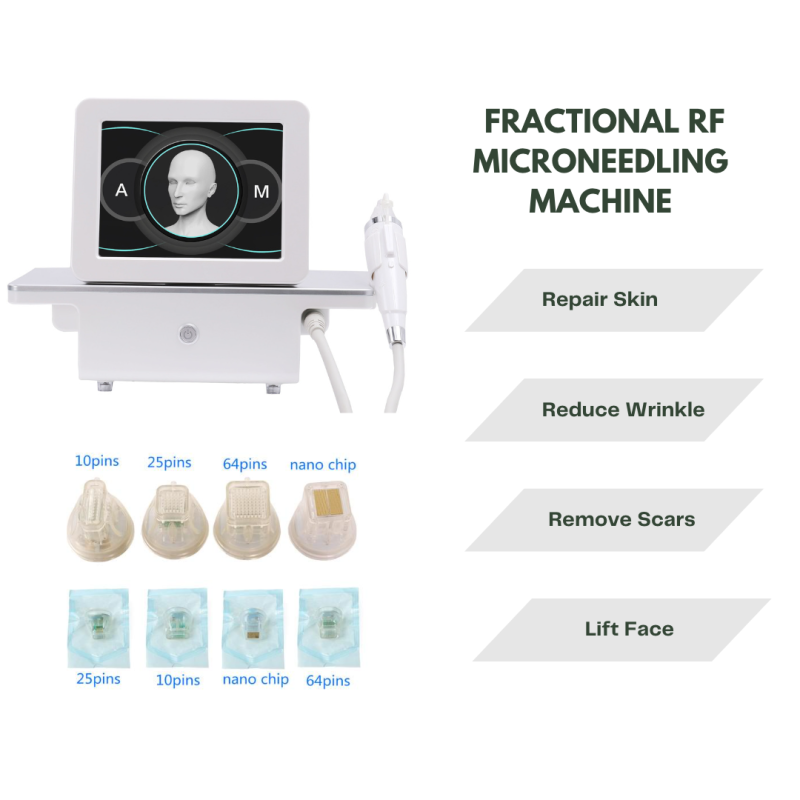 2025 RF  Golden Radio Frequency Microneedle Skin Tightening 64pin 25pin 10pin Fractional Microneedling Machine