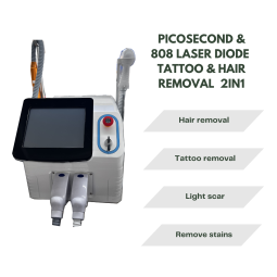 2 in 1 Picosecond Pico Laser Tattoo Removal 808nm Diode Laser Hair Removal Machine