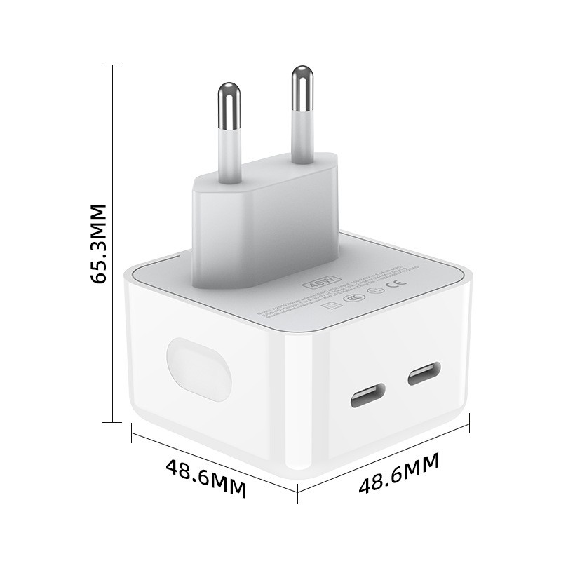 Wall Charger Factory - Custom 40W Dual Port Power Adapter