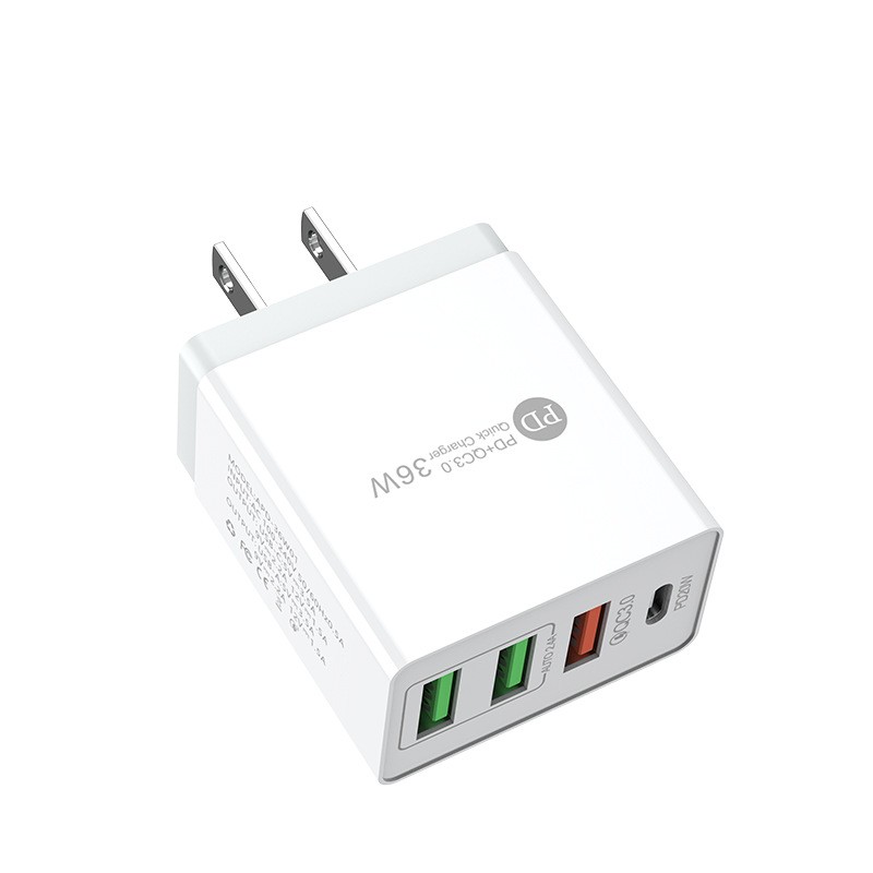 Wall Charger Factory - Custom 36W PD QC3.0 Wall Charger