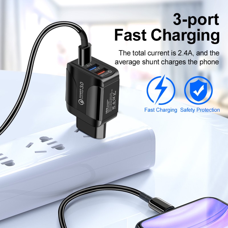 Wall Charger Factory - Custom 5V 5.1A Three USB Charger