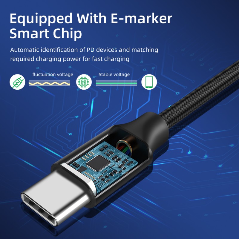 USB Cable Manufacturer - OEM 20W Nylon Braided PD Cable