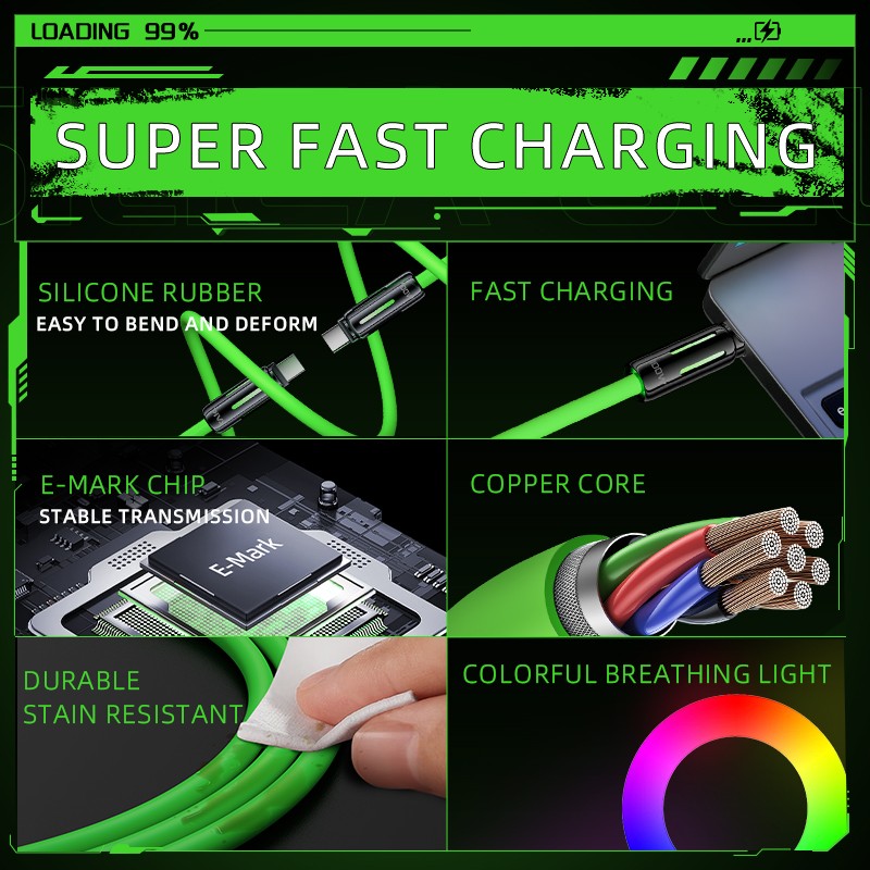 Charging Cable Factory - Piva 1.5m RGB