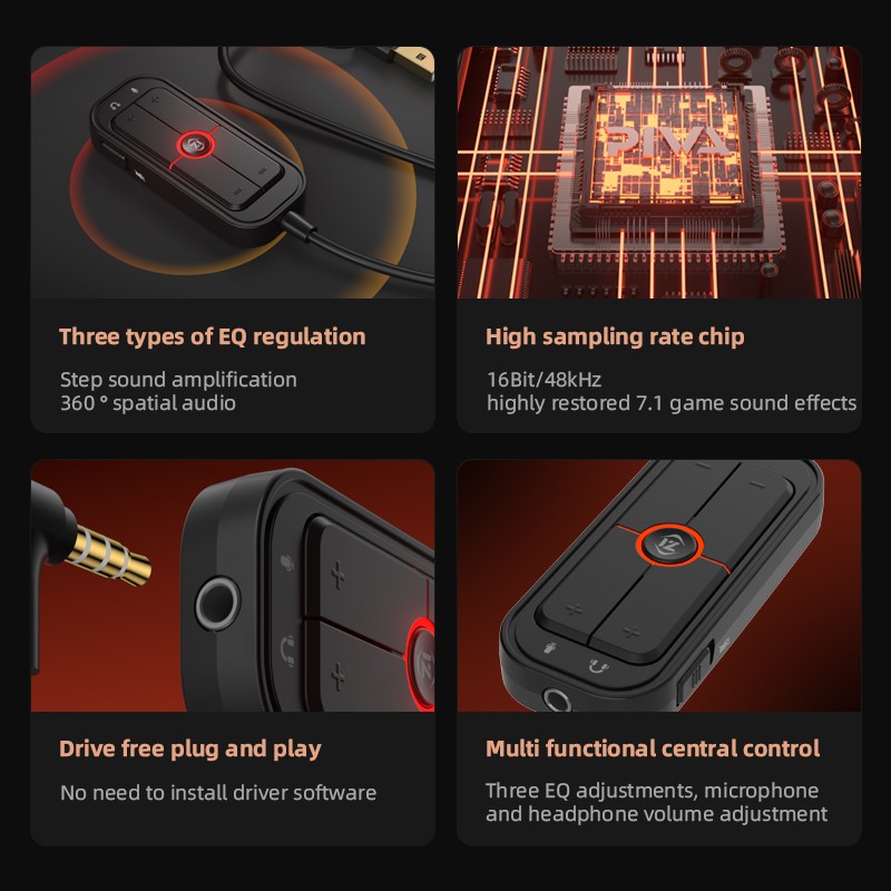 Game Sound Card Supplier - Virtual 7.1 16Bit