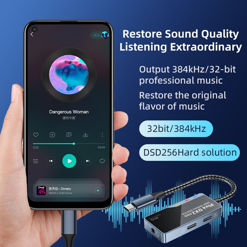 Type-C Adapter Supplier - 3.5mm DAC 60W PD