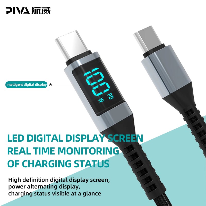 Type-C Cable Supplier - Piva Black Nylon