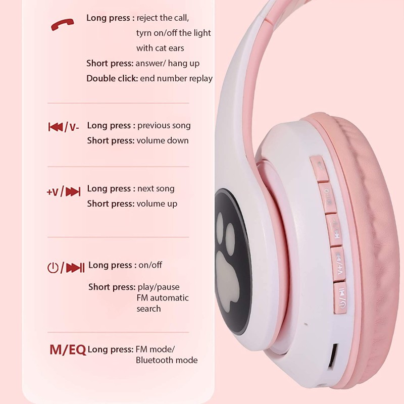 Headphones Manufacturer - OEM Cat Ear Headband Headphones