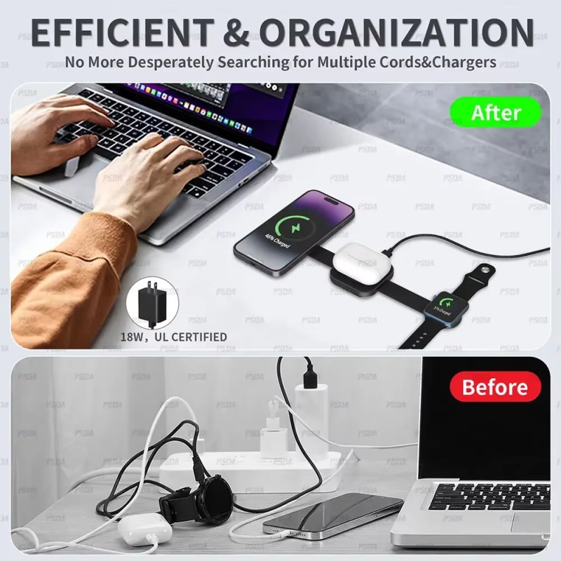 Charger Station Manufacturer - Portable 15W Qi2